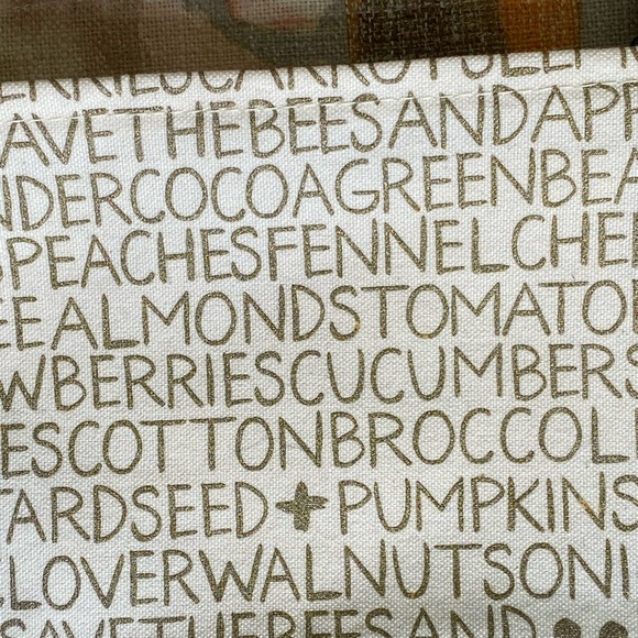 Handmade Pouch Veggies Silkscreened and Sewn in the USA www.shoplittlespoons.com - Picture 3 of 7